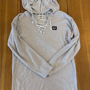 PINK Victoria's Secret Gray Hoodie Shirt